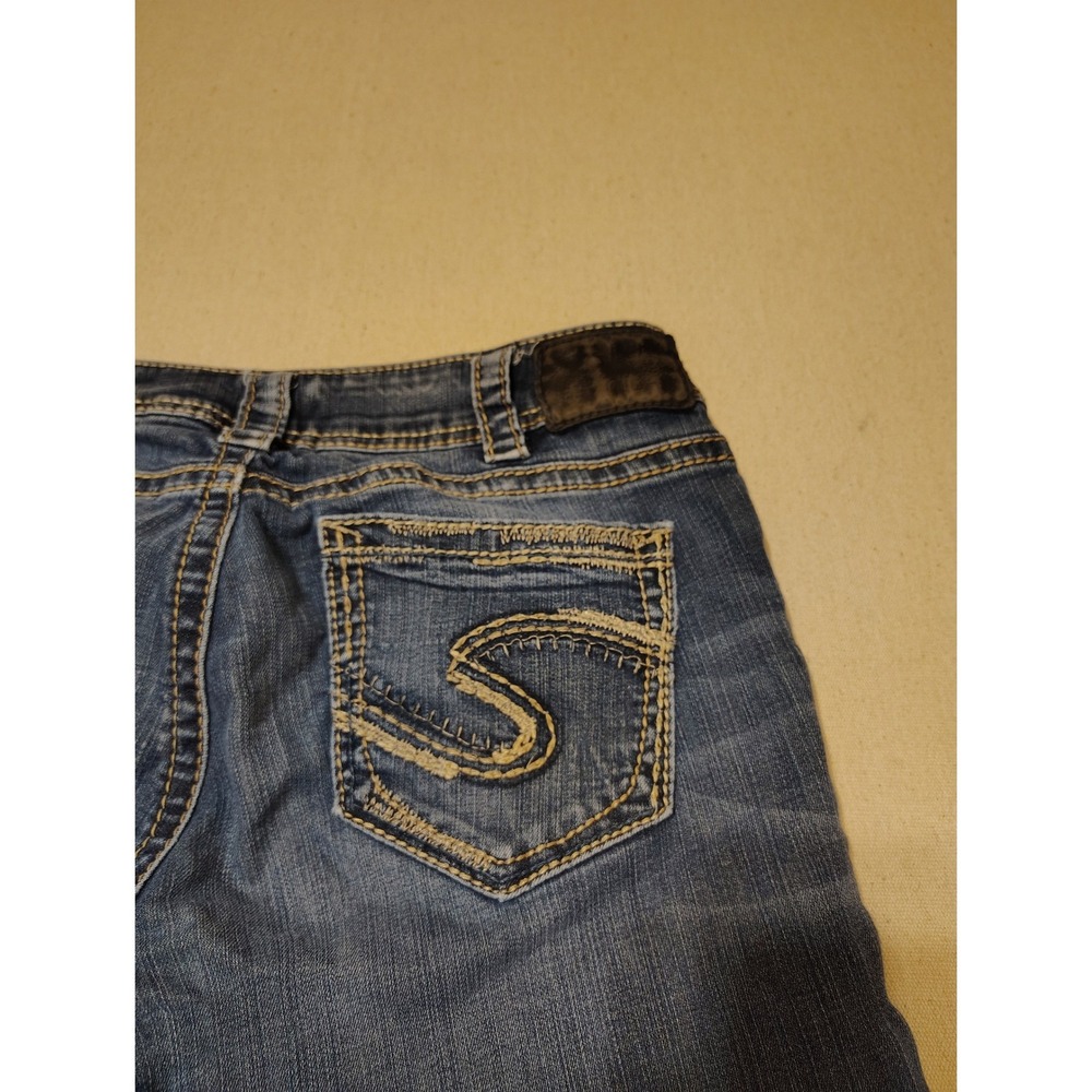 Silver Jeans Co Suki Mid Bootcut Jeans Medium Wash Fluid Denim Sz 14 L33 - Picture 9 of 10